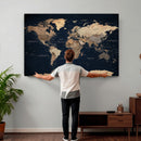 World Map Canvas Print – Detailed Map of the World Wall Art