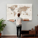 Framed Large World Map Canvas Print for Office Decor by MyGreatCanvas | Canvas Wall Art Prints | Photo Prints & Wall Decor