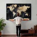 Framed Large World Map Wall Art Canvas Print for Living Room by MyGreatCanvas | Canvas Wall Art Prints | Photo Prints & Wall Decor