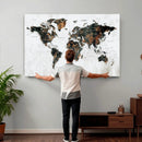 Large World Map Canvas Print – Framed Travel Map Wall Art