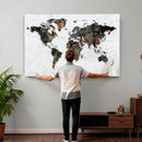 Large World Map Canvas Print – Framed Travel Map Wall Art