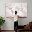 World Map Canvas Print – Detailed Map of the World Wall Art