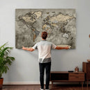 World Map Canvas Print – Detailed Map of the World Wall Art