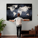 Vintage World Map Canvas Wall Art – Antique Triptych Map