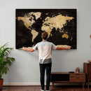 Extra Large World Map Canvas Print – Detailed Map Classic