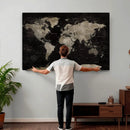 Detailed World Map Wall Art Print - Large Framed World Map