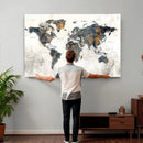 World Map Wall Art Canvas Print for Office Wall Decor by MyGreatCanvas | Canvas Wall Art Prints | Photo Prints & Wall Decor