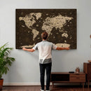 Colorful World Map Canvas Wall Art with Landmarks – Framed by MyGreatCanvas | Canvas Wall Art Prints | Photo Prints & Wall Decor