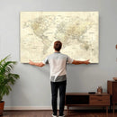 Detailed Large World Map Wall Decor Canvas Art Print by MyGreatCanvas | Canvas Wall Art Prints | Photo Prints & Wall Decor