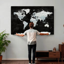 World Map Canvas Print – Framed Push Pin Wall Art, Color by MyGreatCanvas | Canvas Wall Art Prints | Photo Prints & Wall Decor