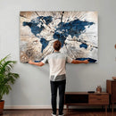 Rustic World Map Canvas Print – Framed Wall Art for Couples, by MyGreatCanvas | Canvas Wall Art Prints | Photo Prints & Wall Decor