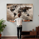 Black and White World Map Canvas Print – Framed Wall Art for by MyGreatCanvas | Canvas Wall Art Prints | Photo Prints & Wall Decor