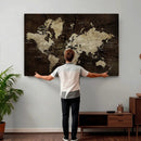 Blue World Map Canvas Wall Art – Framed Modern Travel Map by MyGreatCanvas | Canvas Wall Art Prints | Photo Prints & Wall Decor