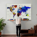 World Map Wall Art Canvas Print, Modern Decorative Framed by MyGreatCanvas | Canvas Wall Art Prints | Photo Prints & Wall Decor