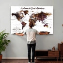 Custom Push Pin World Map Wall Art Canvas Print – by MyGreatCanvas | Canvas Wall Art Prints | Photo Prints & Wall Decor