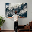 Foggy Mountain Forest Canvas Print, Misty Pine Trees Nature by MyGreatCanvas | Canvas Wall Art Prints | Photo Prints & Wall Decor