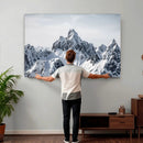 Snowy Mountain Range Canvas Print, Alpine Peaks Landscape by MyGreatCanvas | Canvas Wall Art Prints | Photo Prints & Wall Decor