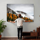 Autumn Forest Wall Art Canvas Print, Foggy Mountain by MyGreatCanvas | Canvas Wall Art Prints | Photo Prints & Wall Decor