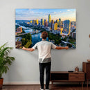 Austin Skyline Wall Art Canvas Print, Austin Downtown Night by MyGreatCanvas | Canvas Wall Art Prints | Photo Prints & Wall Decor