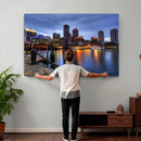 Boston Wall Art Canvas Print, Boston City Downtown Night by MyGreatCanvas | Canvas Wall Art Prints | Photo Prints & Wall Decor
