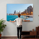 Chicago Wall Art Canvas Print, Chicago City Downtown Night by MyGreatCanvas | Canvas Wall Art Prints | Photo Prints & Wall Decor