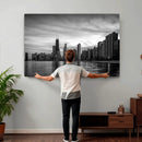 Chicago Wall Art Canvas Print, Chicago City Downtown Night by MyGreatCanvas | Canvas Wall Art Prints | Photo Prints & Wall Decor