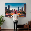 Chicago Wall Art Canvas Print - Chicago City Downtown Night by MyGreatCanvas | Canvas Wall Art Prints | Photo Prints & Wall Decor