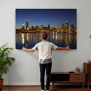 Chicago Wall Art Canvas Print - Chicago City Downtown Night by MyGreatCanvas | Canvas Wall Art Prints | Photo Prints & Wall Decor