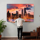Chicago Wall Art Canvas Print - Chicago City Downtown Night by MyGreatCanvas | Canvas Wall Art Prints | Photo Prints & Wall Decor