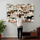 Farmhouse Animals Horse Longhorn Cow Wall Art Canvas Print - by MyGreatCanvas | Canvas Wall Art Prints | Photo Prints & Wall Decor