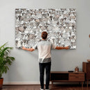 Abstract Texas Cow Wall Art Canvas Print - Farm Longhorn by MyGreatCanvas | Canvas Wall Art Prints | Photo Prints & Wall Decor