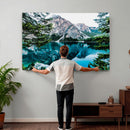 Alpine Mountain Lake Wall Art Canvas Print – Turquoise by MyGreatCanvas | Canvas Wall Art Prints | Photo Prints & Wall Decor