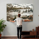 Snowy Mountain Landscape Wall Art Canvas Print, Alpine Pine by MyGreatCanvas | Canvas Wall Art Prints | Photo Prints & Wall Decor