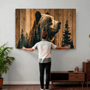 Rustic Bear Wall Art Canvas Print – Woodland Wildlife by MyGreatCanvas | Canvas Wall Art Prints | Photo Prints & Wall Decor