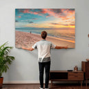 Beach Walk Wall Art Canvas Print – Soft Coastal Photography by MyGreatCanvas | Canvas Wall Art Prints | Photo Prints & Wall Decor