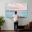 Ocean Wave Wall Art Canvas Print, Pastel Surf Seascape by MyGreatCanvas | Canvas Wall Art Prints | Photo Prints & Wall Decor