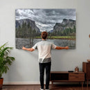 Yosemite Valley River Wall Art Canvas Print, Granite Cliffs by MyGreatCanvas | Canvas Wall Art Prints | Photo Prints & Wall Decor