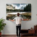 Yosemite Valley Mountain Wall Art Canvas Print, Granite by MyGreatCanvas | Canvas Wall Art Prints | Photo Prints & Wall Decor