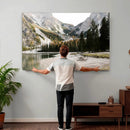 Lake Braies Alpine Landscape Wall Art Canvas Print, by MyGreatCanvas | Canvas Wall Art Prints | Photo Prints & Wall Decor