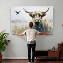 Abstract Highland Cow Animal Wall Art Canvas Print by MyGreatCanvas | Canvas Wall Art Prints | Photo Prints & Wall Decor