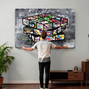 Graffiti Cube Abstract Street Art Wall Art Canvas Print by MyGreatCanvas | Canvas Wall Art Prints | Photo Prints & Wall Decor
