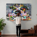 Graffiti Dog Wall Art Decor for Teen Bedroom - Abstract by MyGreatCanvas | Canvas Wall Art Prints | Photo Prints & Wall Decor