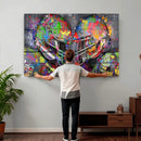 Graffiti Football Helmets Wall Art Canvas Print, Urban by MyGreatCanvas | Canvas Wall Art Prints | Photo Prints & Wall Decor