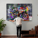 Graffiti Motorcycle Wall Art Canvas Print, Urban Street Art by MyGreatCanvas | Canvas Wall Art Prints | Photo Prints & Wall Decor
