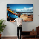 Fishing Boats Wall Art Canvas Print, Coastal Boat Beach by MyGreatCanvas | Canvas Wall Art Prints | Photo Prints & Wall Decor