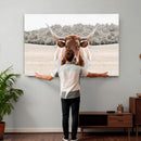 Texas Longhorn Bull Wall Art Canvas Print, Rustic Western by MyGreatCanvas | Canvas Wall Art Prints | Photo Prints & Wall Decor