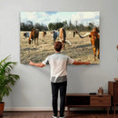 Texas Longhorn Wall Art Canvas Print, Western Ranch Cattle by MyGreatCanvas | Canvas Wall Art Prints | Photo Prints & Wall Decor