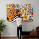 Basquiat Style Bull Graffiti Wall Art Canvas Print, Street by MyGreatCanvas | Canvas Wall Art Prints | Photo Prints & Wall Decor
