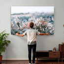 Frosted Fern Wall Art Canvas Print, Soft Winter Botanical by MyGreatCanvas | Canvas Wall Art Prints | Photo Prints & Wall Decor