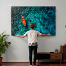Turquoise Ocean Boat Wall Art Canvas Print by MyGreatCanvas | Canvas Wall Art Prints | Photo Prints & Wall Decor
